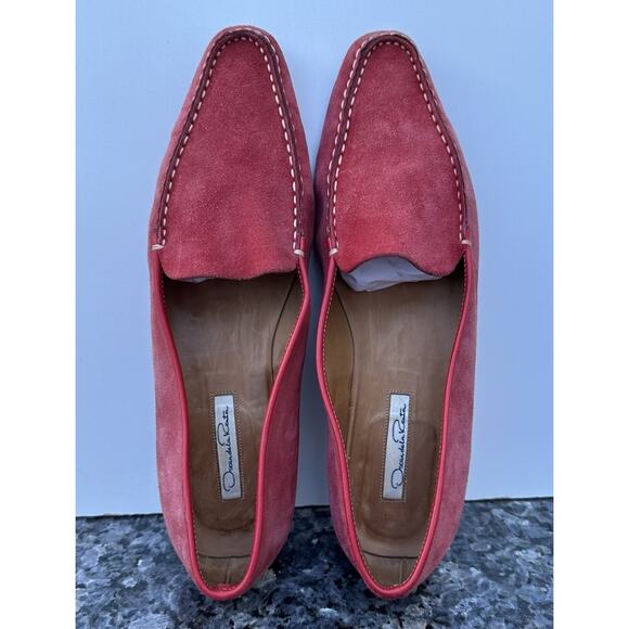 Oscar de la Renta Shoes - Oscar de la Renta red suede loafers Women’s Size 39.5